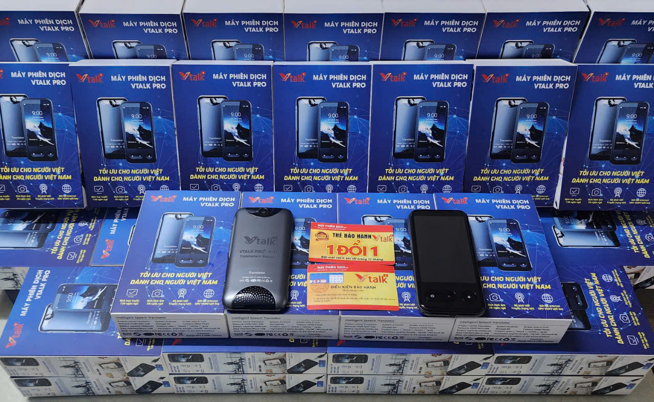 Máy Phiên Dịch VTalk Pro+ 2025 (Bản nâng cấp có Offline Tiếng Việt) – Máy Phiên Dịch Mang Thương Hiệu Việt Nam