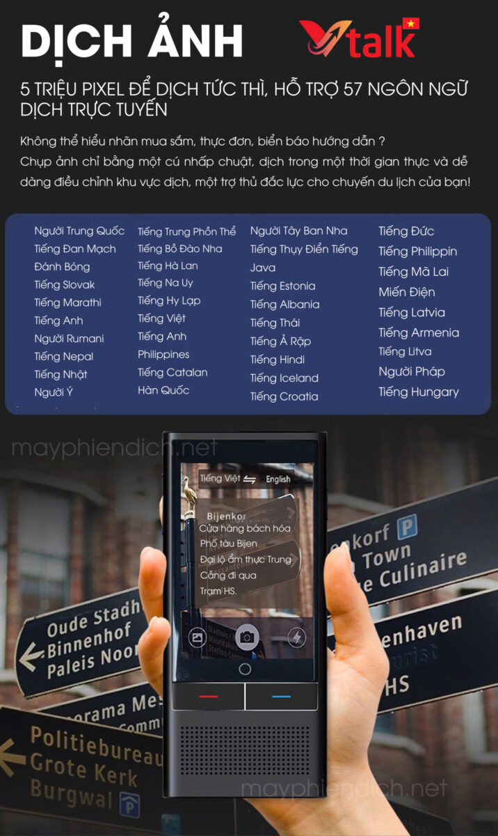 Máy Phiên Dịch VTalk Go+ 2024 - Máy Phiên Dịch Mang Thương Hiệu Việt Nam