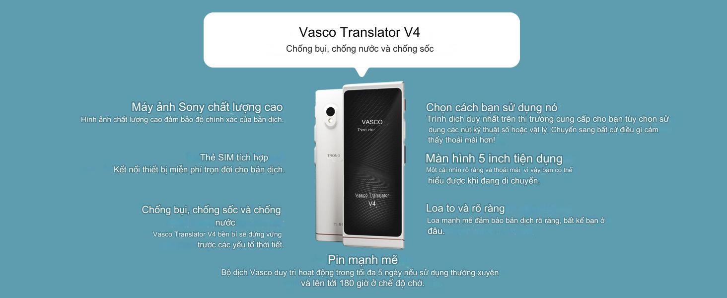 Máy Phiên Dịch Vasco – Máy Phiên Dịch Hỗ Trợ 108 Ngôn Ngữ, Sản Xuất Bởi Châu Âu