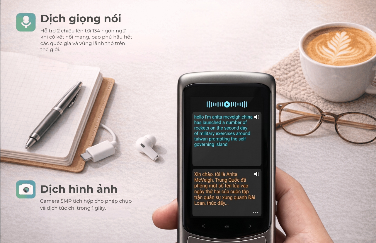 Dịch giọng nói Máy Phiên Dịch VTalk Go