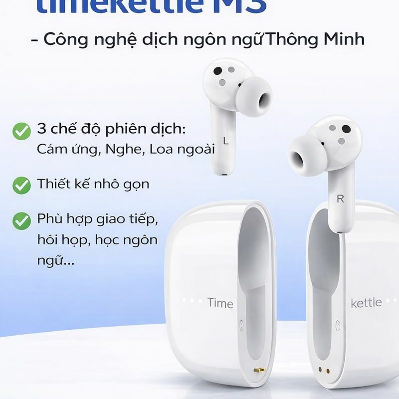 Tai Nghe Phiên Dịch M3 – Công Nghệ Dịch Ngôn Ngữ Thông Minh Cho Du Lịch, Công Tác