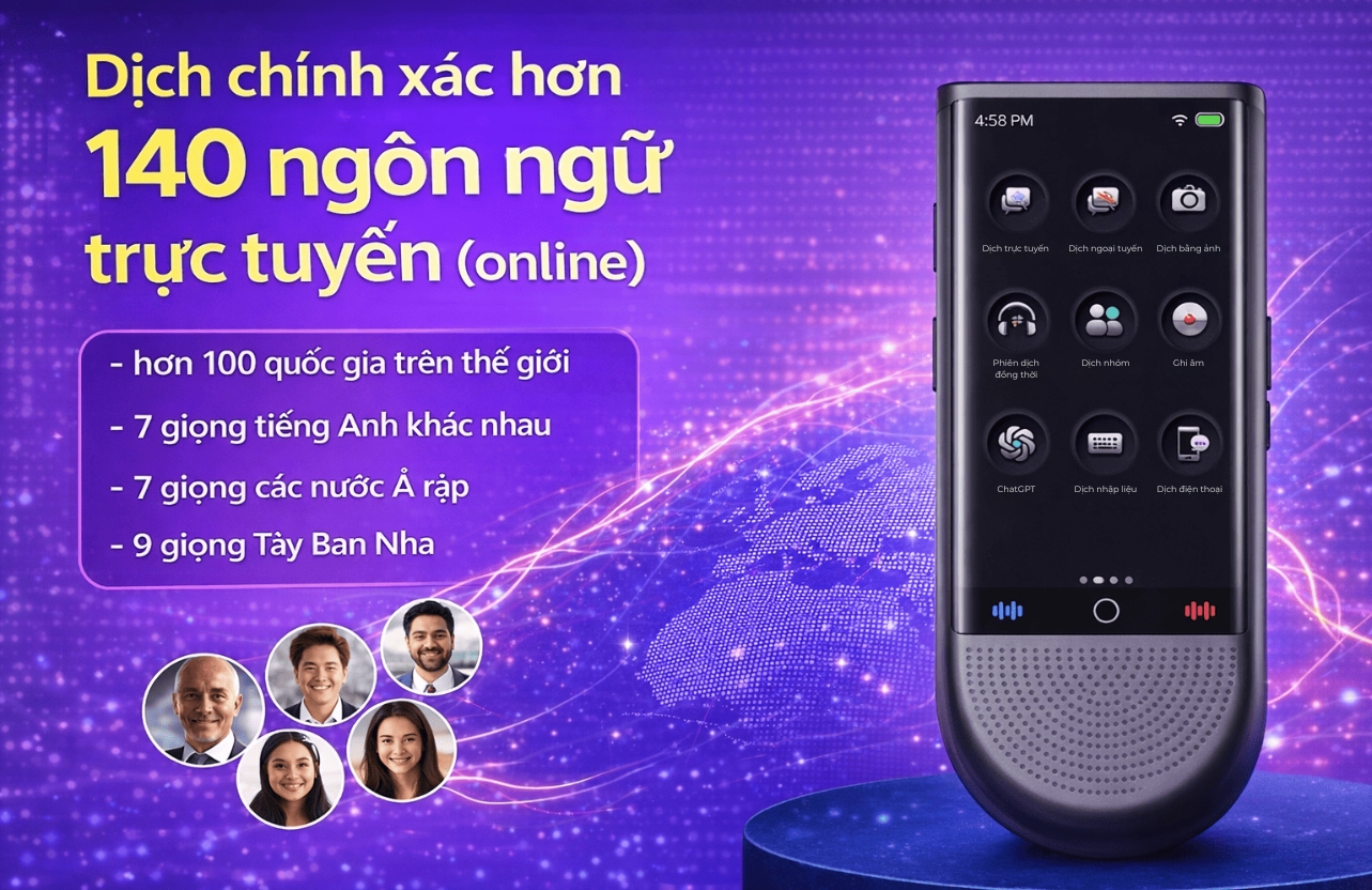 Dịch trực tuyến Máy Phiên Dịch Vtalk Pro S