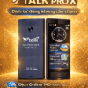 Vtalk Pro X 2025- Máy Phiên Dịch Cao Cấp Dịch Không Cần Chạm