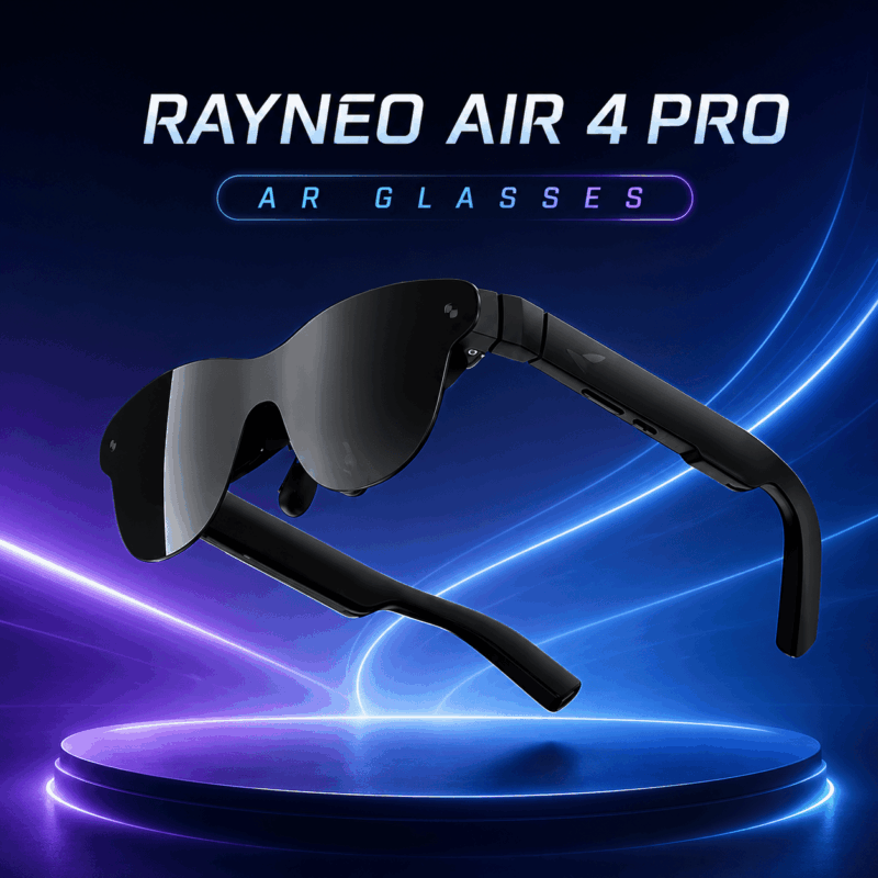 RayNeo Air 4 Pro AR Glasses – Kính AR HDR10, Màn Hình Ảo 201 Inch