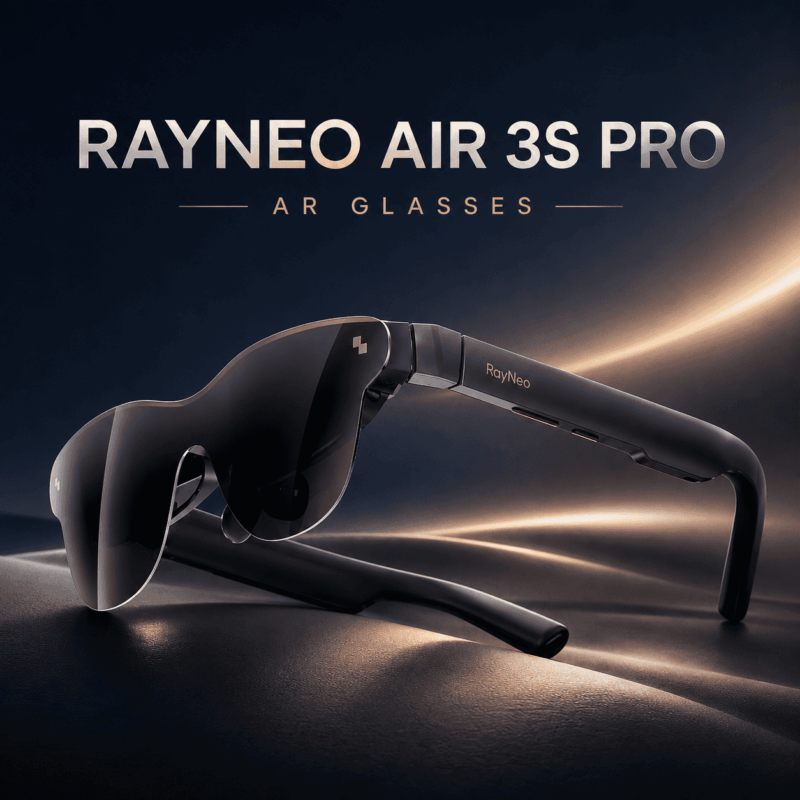 RayNeo Air 3s Pro AR Glasses – Kính AR 201 Inch, 120Hz, Độ Sáng 1.200 Nit