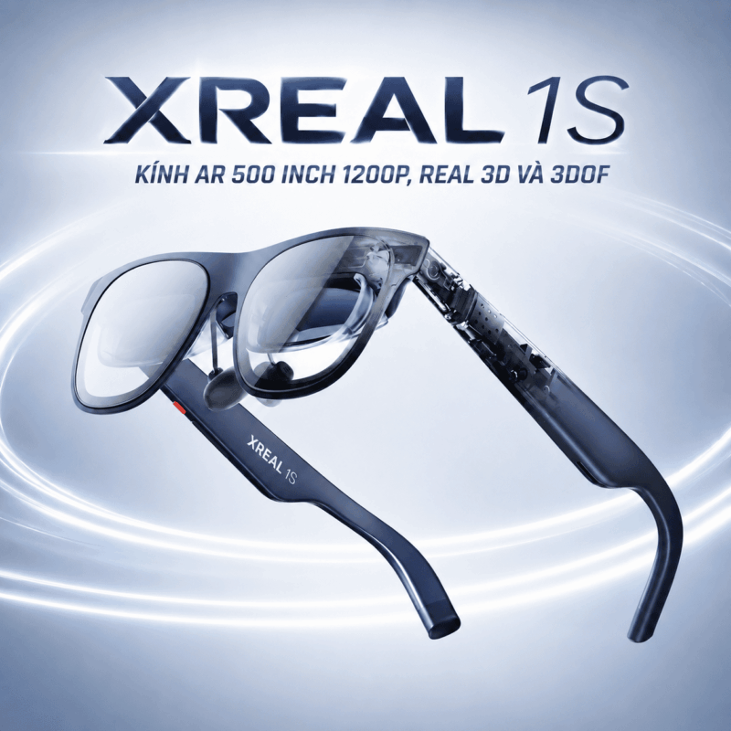 Kính AR XREAL 1S – Màn Hình 500 Inch 1200p, REAL 3D Và 3DoF