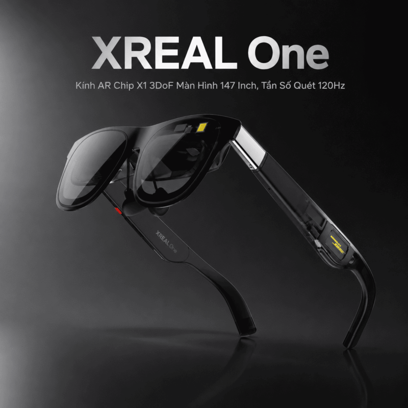 XREAL One – Kính AR Chip X1 3DoF Màn Hình 147 Inch, Tần Số Quét 120Hz