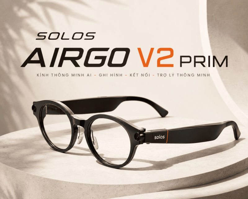 Solos AirGo V2 Prime – Kính Thông Minh AI Camera 16MP