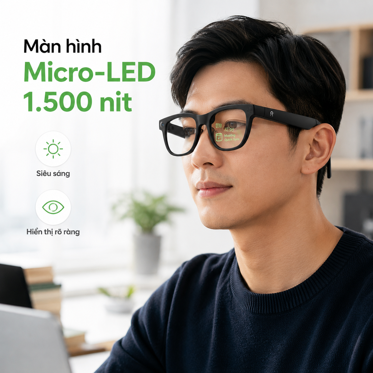 màn hình Micro-LED trên kính Rokid bản Display.