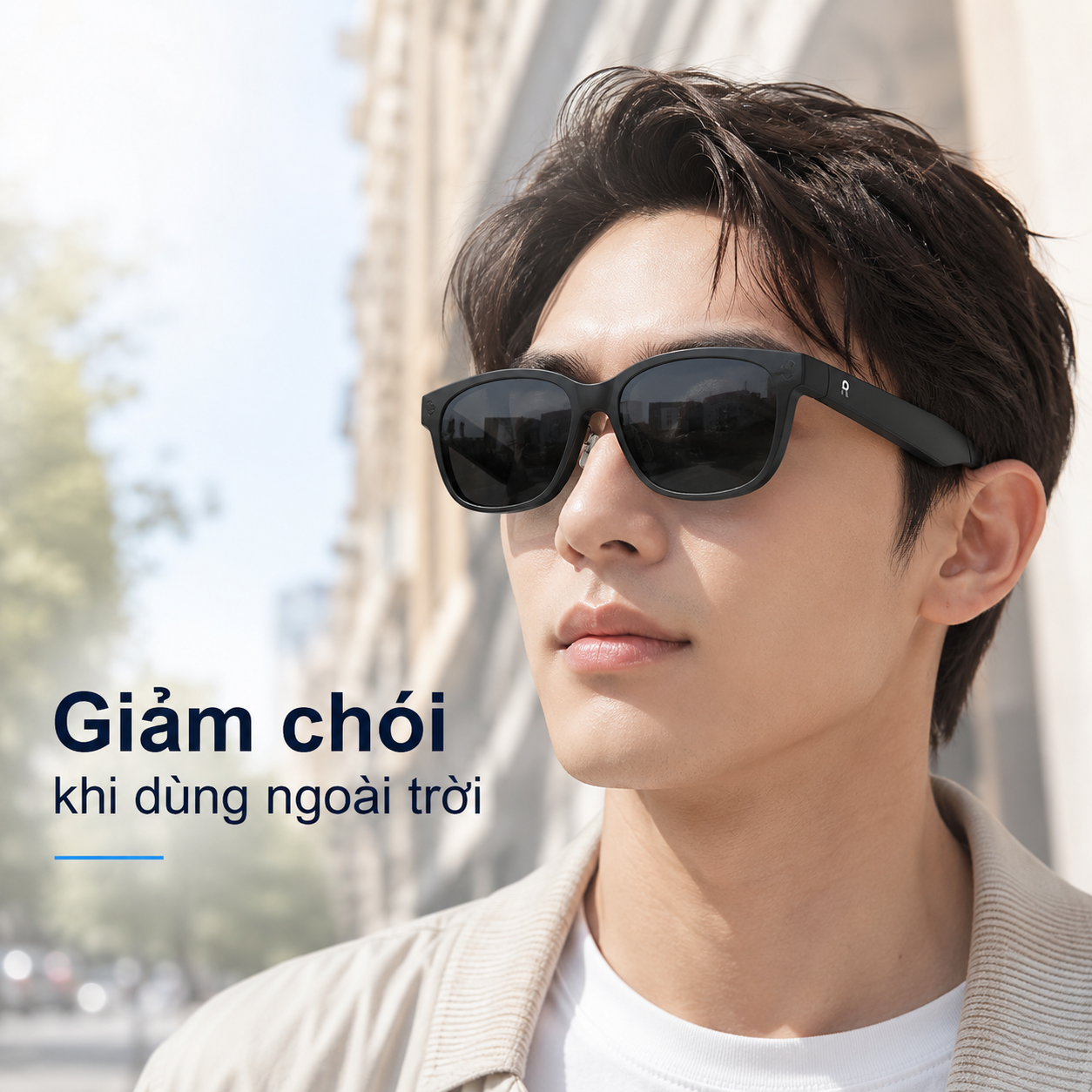 clip-on phân cực hỗ trợ kính Rokid khi trời sáng.