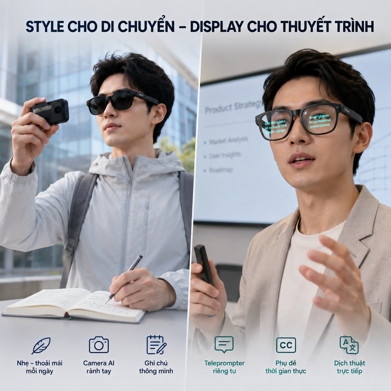 so sánh hai dòng kính Rokid cho giáo viên và trainer.