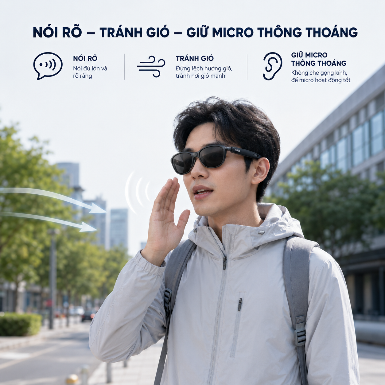 mẹo cải thiện khả năng thu giọng của kính Rokid ngoài trời.