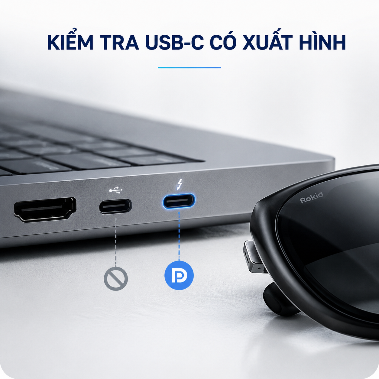 cổng USB-C DisplayPort dùng cho kính AR Rokid.
