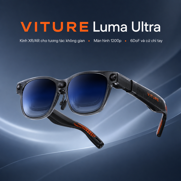 Kính XR/AR VITURE Luma Ultra – Màn hình 1200p và tương tác không gian 6DoF