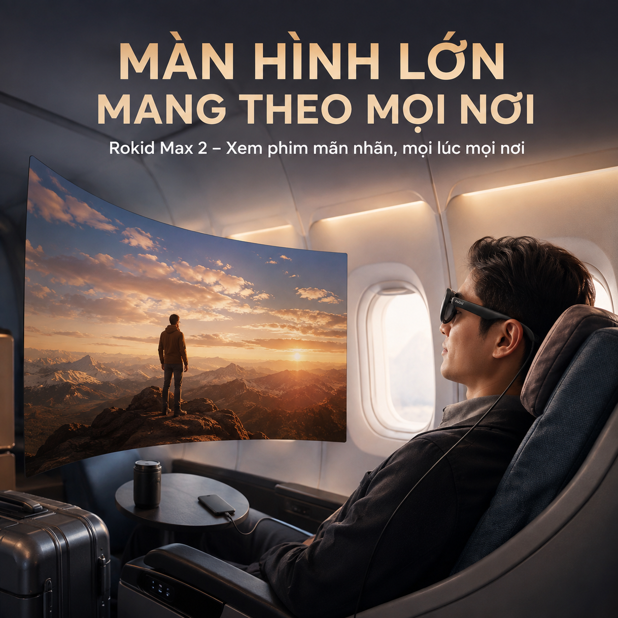 chất lượng hiển thị Micro OLED trên kính Rokid Max 2.
