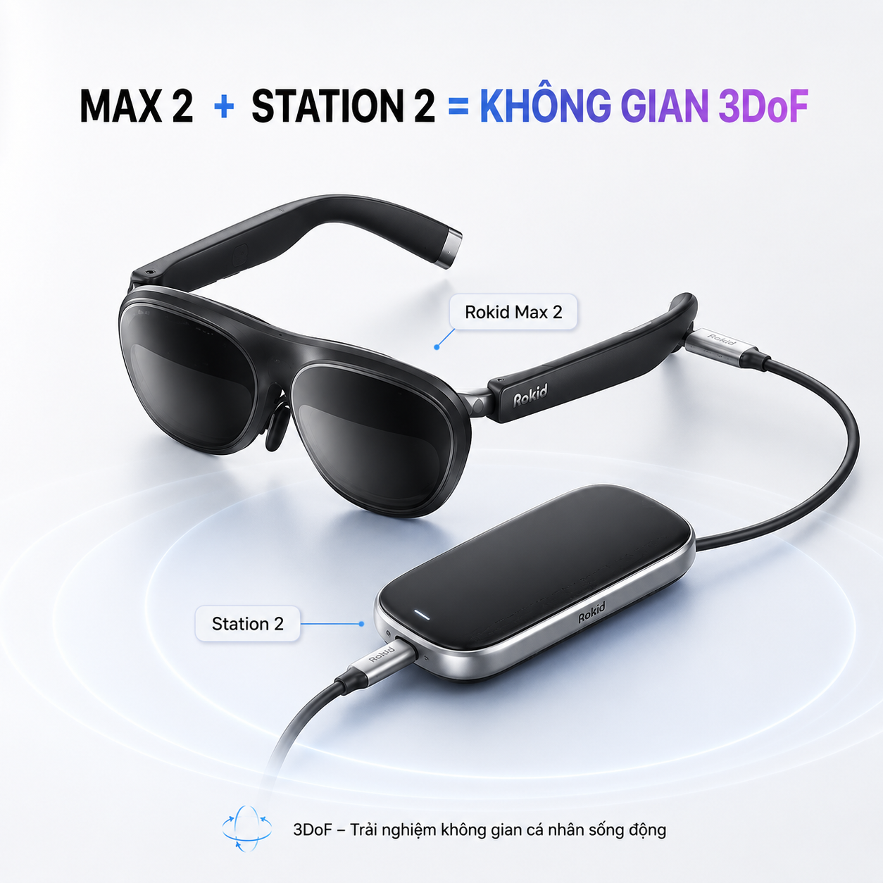 bộ Max 2 và Station 2 kích hoạt không gian ba bậc tự do.
